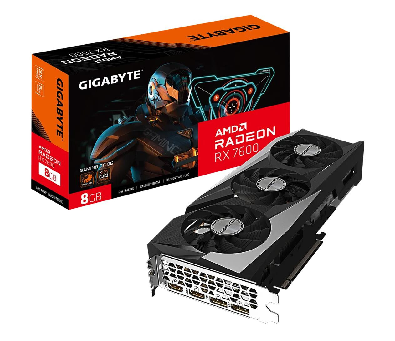 Відеокарта Gigabyte Radeon RX 7600 Gaming OC 8G (GV-R76GAMING OC-8GD), фото 1