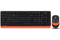 Комплект клавиатура и мышка беспроводной A4Tech FG1010 (Orange)