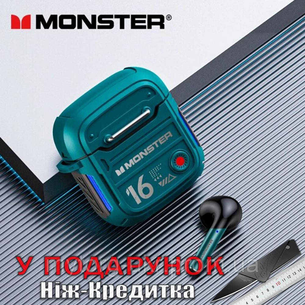 Ігрові Bluetooth-навушники Monster XKT16  Зелений