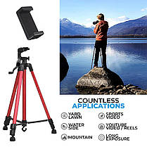 Штатив TriPod 3366 0.50-1.40м, Штатив для телефону і камери з пультом, Тринога для телефону і фотоапарата, фото 2