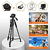 Штатив TriPod 380A 0.50-1.35м, Штатив для телефону і камери, Тринога для телефону, фото 8
