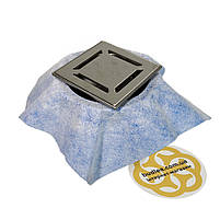 Вертикальний трап для душової кабіни PYS Floor Drain 10х10 см, малюнок решітки лінія Evimetal, фото 5