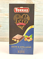 Молочный шоколад с фундуком без сахара и глютена Torras Zero 150г (Испания)
