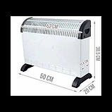 Нагрівач 3 режими 2000 Вт Domotec MS-5904 Білий | Конвектор електричний | Дуйка на стіну, фото 5