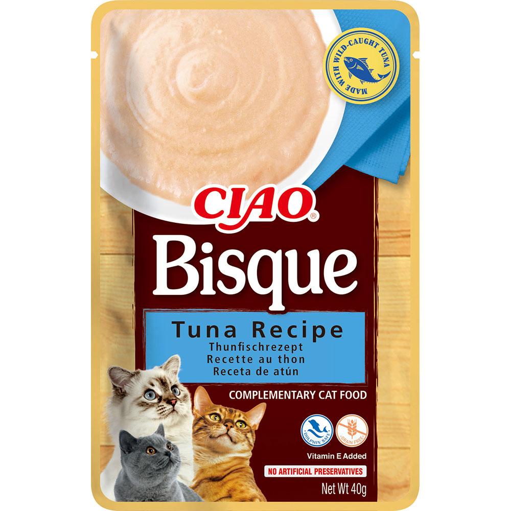 Вологий корм для котів пюре із тунця Inaba CIAO Bisque 40 г, фото 1
