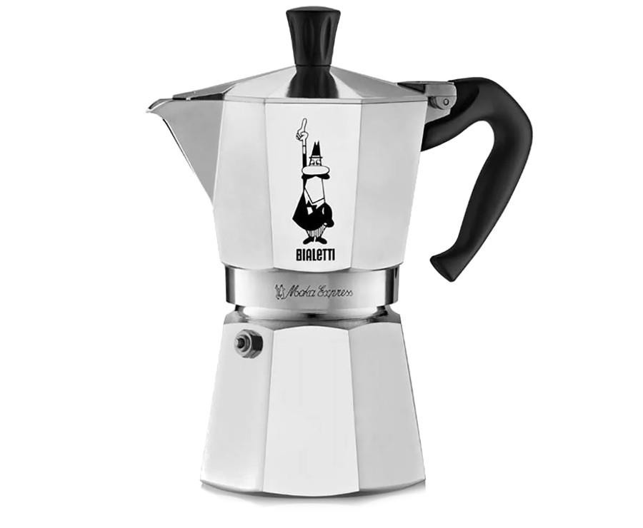 Кавоварка гейзерна Bialetti Moka Express 6tz Silver