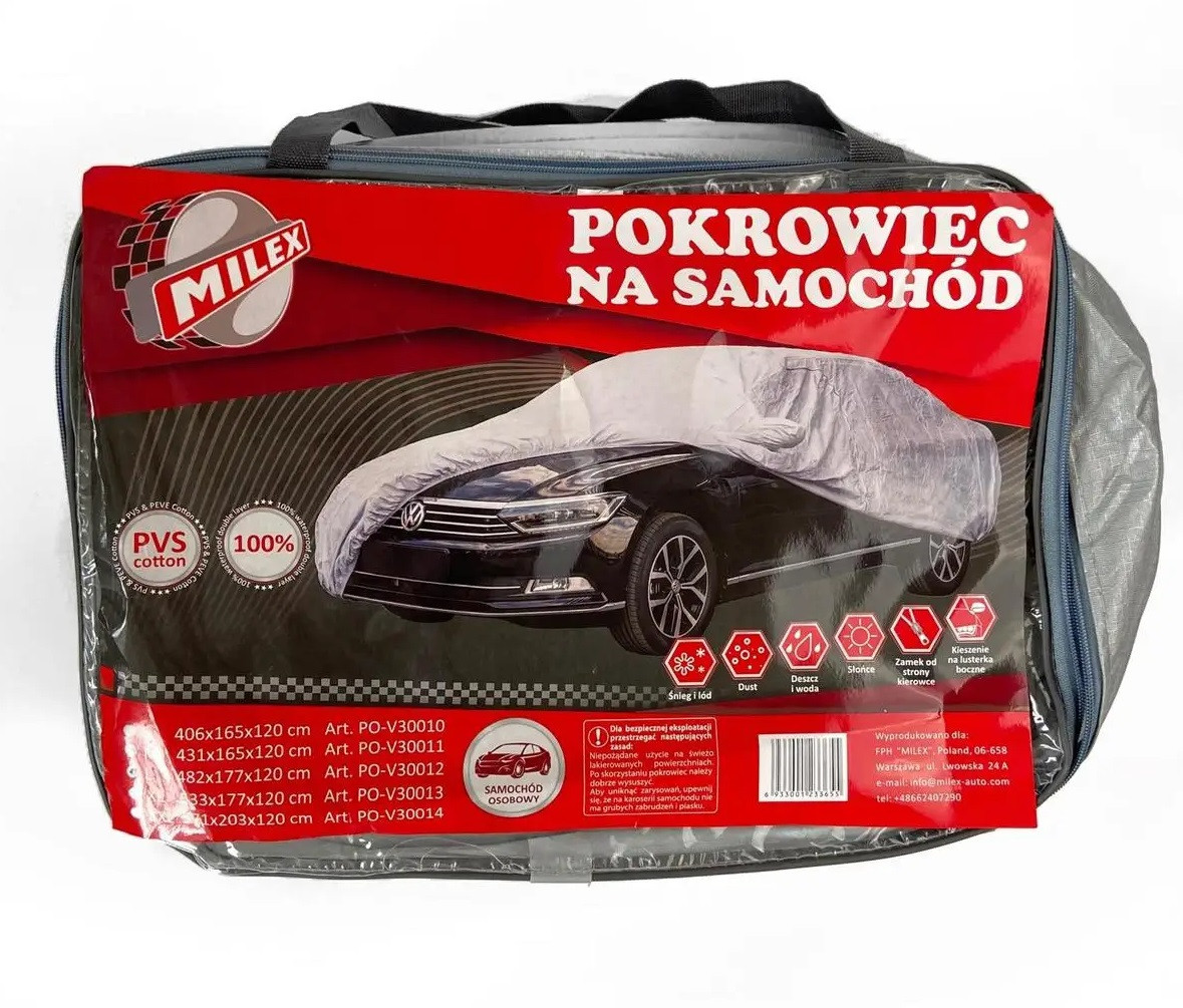 Тент для седана М Milex PEVA+PP Cotton (підкладка, дзеркало, замок)