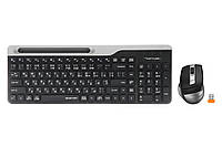 Комплект клавиатура и мышка беспроводной A4Tech FB2535CS (Smoky Grey)