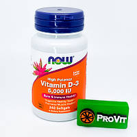 Витамин Д3 США! Now Foods Vitamin D-3 5000 IU 240 кап.