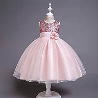 Платье детское нарядное пышное праздничное Длина 65, бюст 30 Розовый Хіт продажу!