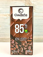 Черный шоколад без глютена и без сахара Clavileno 85% cacao, 100г (Испания)