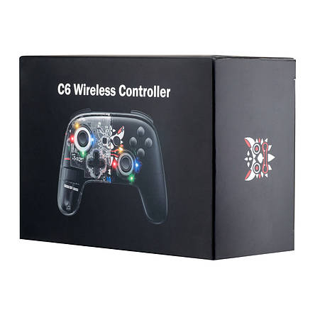 Геймпад Onikuma C6 Switch Wireless Bluetooth Controller ( 7 color magic lights ) Black, фото 2
