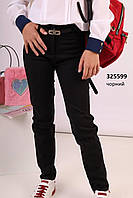 Штани для дівчинки, чорний колір, розмір 20 (на зріст 134 см)