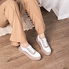 Шкіряні бежеві жіночі кеди  36 р-р, фото 3