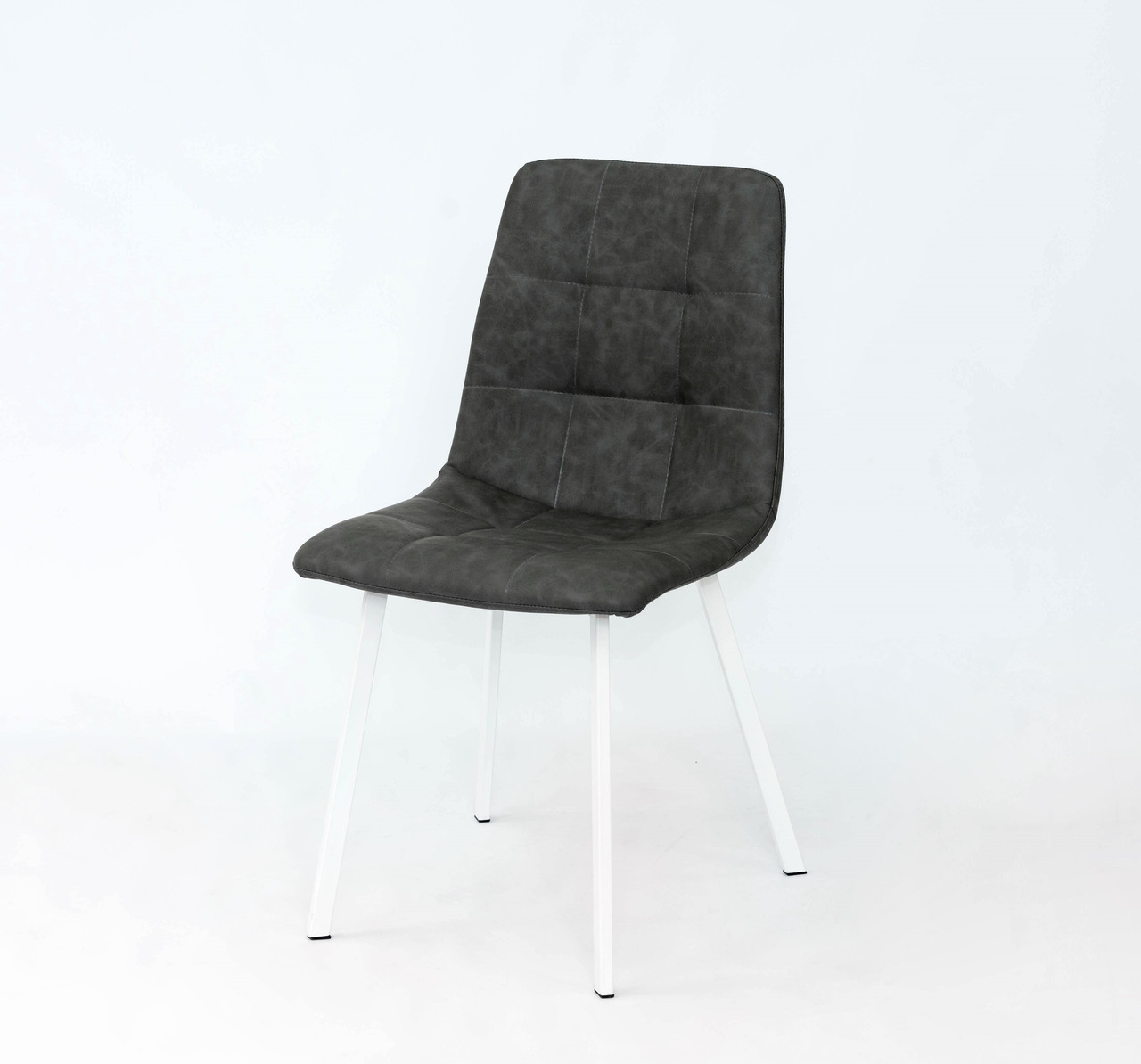 Стілець м'який Чилі ніжки квадрат (білий/сіра сталь) — комплект 4 шт., фото 1