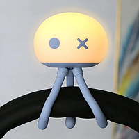 Силиконовый светильник Totoni - ночник Медуза с подвижными лапками и встроенным аккумулятором