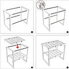 Регульована кухонна полиця, 38-70 см, KITCHEN RACK / Розсувний стелаж для зберігання посуду під раковину, фото 2