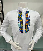 Рубашка Varetti вышитая мужская S-XXL арт.1573-3, Цвет Белый, Международный размер L, Размер мужской одежды
