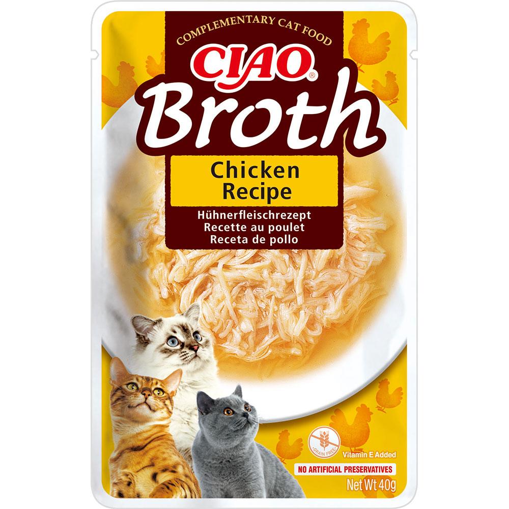 Вологий корм для котів з тушкованою куркою в бульйоні Inaba CIAO Broth 40 г, фото 1