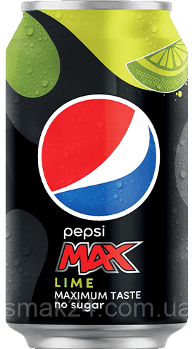 Напій сильногазований БЕЗ ЦУКРУ зі смаком лайма Pepsi Max Lime 330 мл Данія