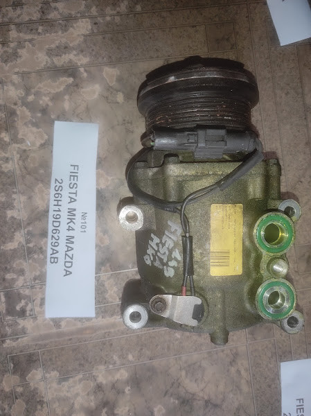 No101 Б/у Компресор кондиціонера 2S6H19D629AB для Ford Fiesta mk4 Mazda 3