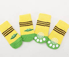 Шкарпетки для котів Pet Style "Жабки" Жовті 3