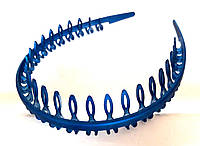 Обруч для волос с зубцами каучук Fashion 1,5 см Темно-Синий (ОБ-063/4)
