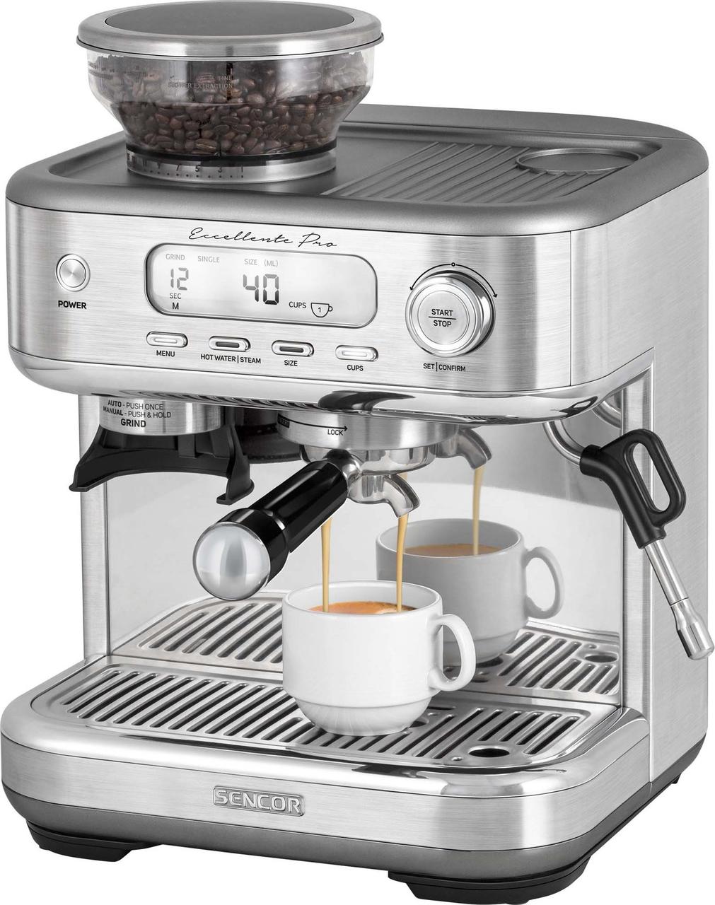 Рожковая кофеварка эспрессо Sencor SES 6050SS