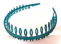 Обруч для волос с зубцами каучук Fashion 1,5 см Зеленый (ОБ-063/5)