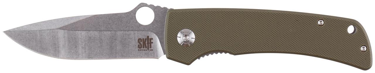 Складаний ніж з кліпсою Skif Hole olive green