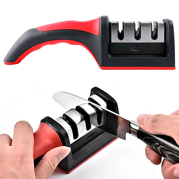 Точилка для ножів Sharpener RS-168 NJ-523 / Кухонна механічна точилка / Ножеточка