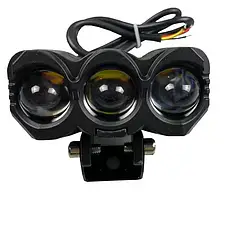 LED фара з чітким світловим кордоном 30W надяскрава мото-фара 10W х 3 комбо-промінь, фото 4