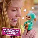 Інтерактивна іграшка мавпочка Ава New Fingerlings 2023 Interactive Baby Monkey Ava (бірюзовий) WowWee, фото 2