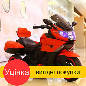 Уцінка! Дитячий мотоцикл (2 мотори по 20W, 2 акумулятори, USB) Baby Tilly T-7224 RED | Дитячий електромотоцикл Тіллі