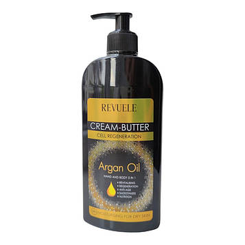Крем масло для рук та тіла 5 в 1 Revuele Argan Oil Cream-Butter 400 мл