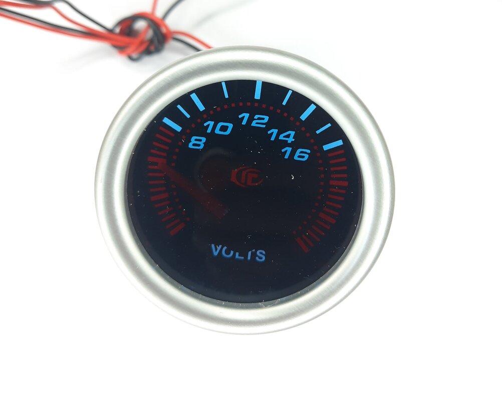 Вольтметр стрілочний 7701-2 LED 12V/d52мм