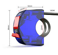 Кнопка старт/стоп (С Синей подсветкой) на руль мотоцикла 22мм для руля 22mm на мотоцикл мото блок управления