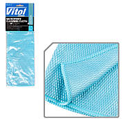 Ганчірка мікрофібра для скла VR-02L-G 35x35см блакитна