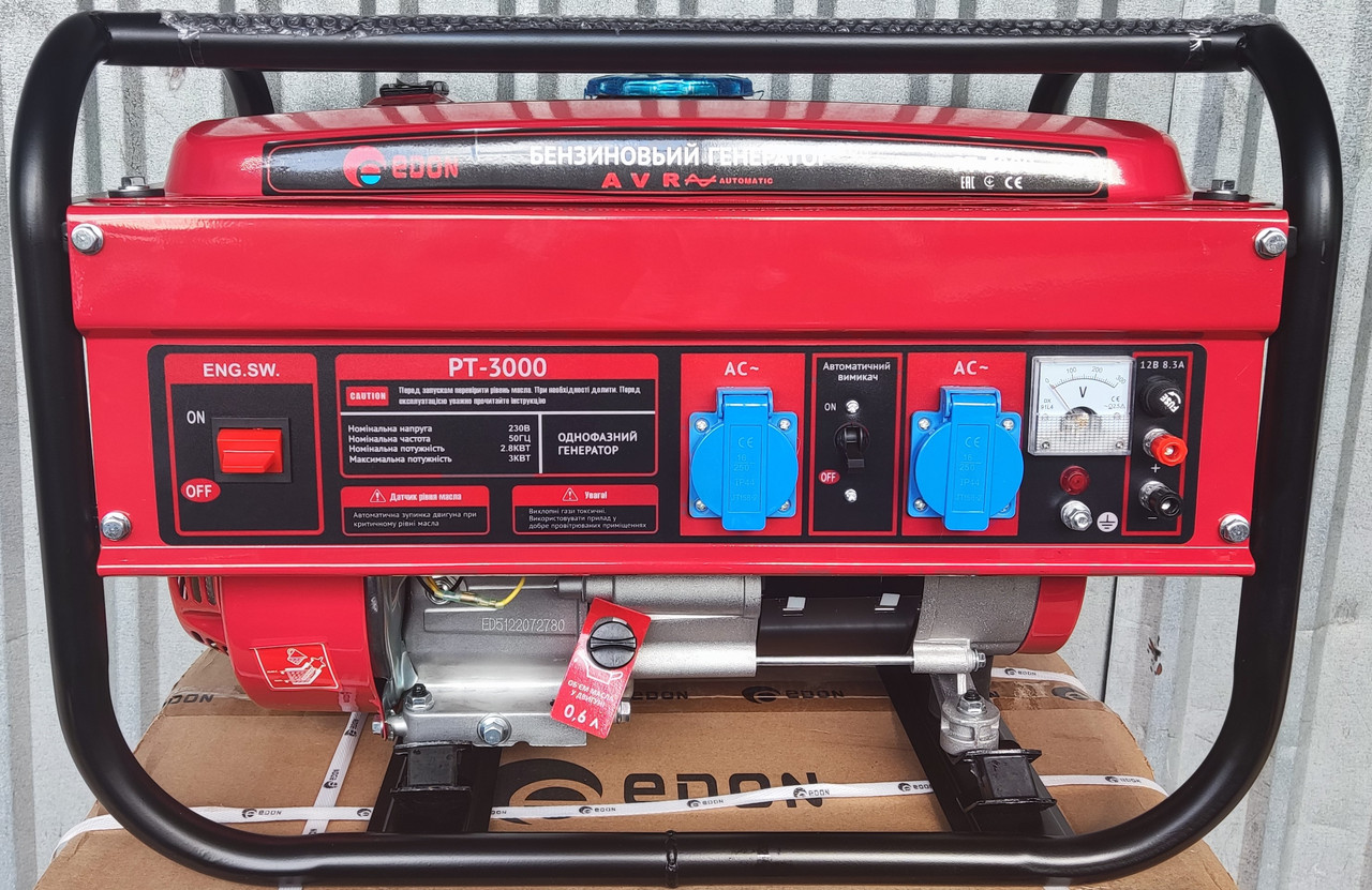 Генератор бензиновый EDON PT-3000 3.0 кВт \ 2-15 кВт - фото 2 - id-p1928559805