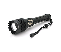 Фонарь ручной Bailong BL-G201-P360, 1LED XHP360, 50W, 5 режима, ZOOM,2x26650 /8800mah, Black, IP40, кабель