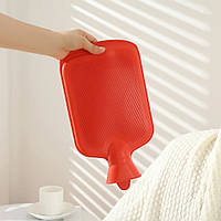 Грелка водяная Оранжевая 1.5Л резиновая подушка грелка для животика, многоразовая грелка для рук (ТОП)