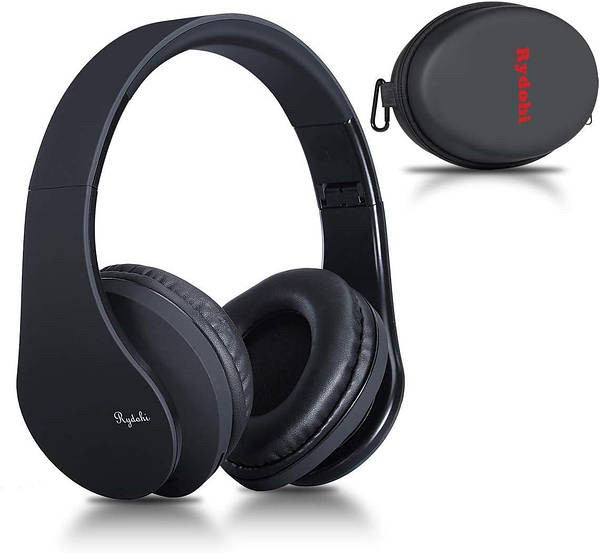 Rydohi Бездротові навушники Bluetooth над вухом, стереогарнітура Hi-Fi з глибокими басами, складні та легкі