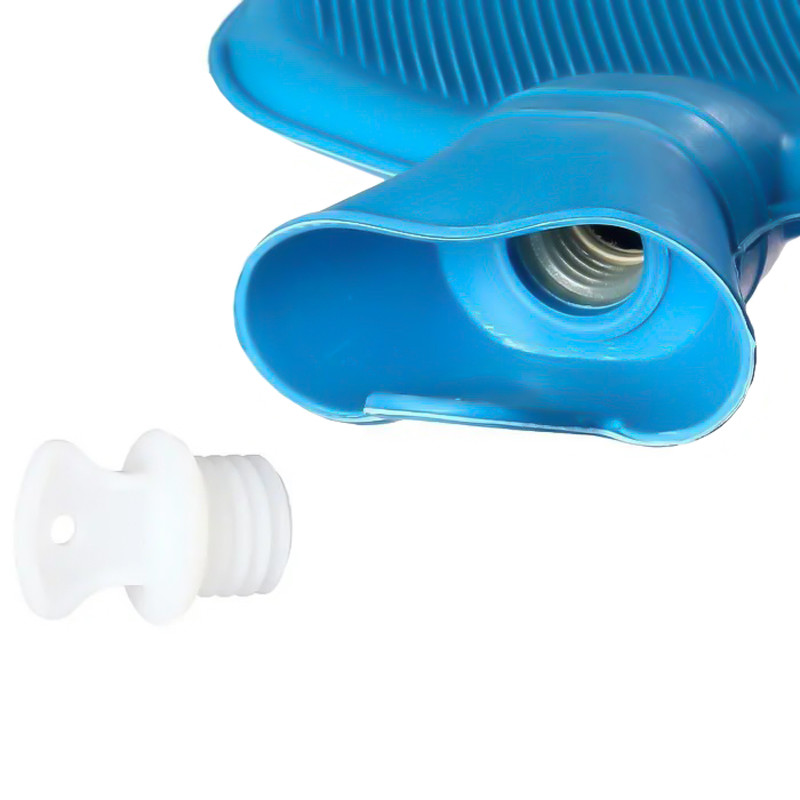 Грелка резиновая Синяя 1.5Л водяная грелка для шеи многоразовая, обогреватель для рук | грілка гумова (TO) - фото 4 - id-p1928586554