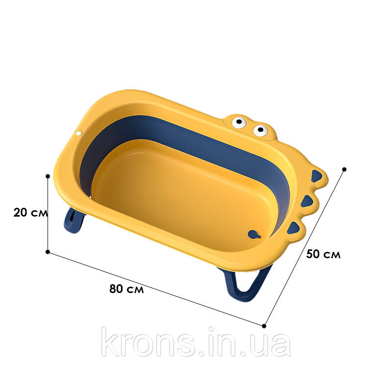 Дитяча складана ванночка Bestbaby BH-327 Blue + Yellow, фото 1