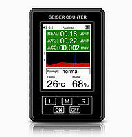 Дозиметр бытовой радиации BR-9B XR-1 Pro / Счетчик Гейгера для измерения радиации, темпер., влажности
