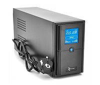 ИБП Ritar E-RTM600 (360W) ELF-D, LCD, AVR, 2st, 2xSCHUKO socket, 1x12V7Ah, metal Case Q4 (370*130*210) 4.8 кг