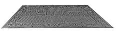 Килимок гумовий ГОСПОДАР "WELCOME" із синтетичним покриттям 730х1165 мм сірий 92-0702