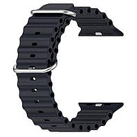 Ремешок силиконовый Primolux Ocean для часов Apple Watch 38 mm / 40 mm / 41 mm - Black