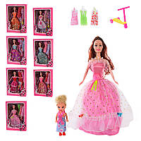 Кукла DX515A (2028431) (96ш/2т)7 видов, платья,куколка,в кор. 23*5*33 см, р-р игрушки 29 см от style &