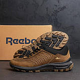 Кросівки чоловічі демісезонні Reebok Спортивні шкіряні повсякденні, Кросівки оливкові весна/осінь шкіра взуття, фото 5